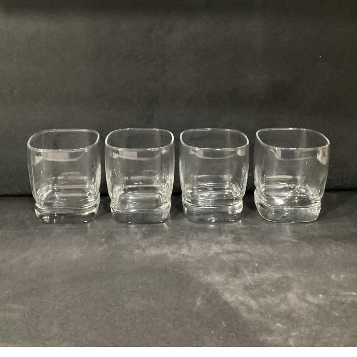 Libbey Carrington Rocks Glasses, Set of 4, Clear Lowball Tumblers, Vtg Barware - Thumbnail 2