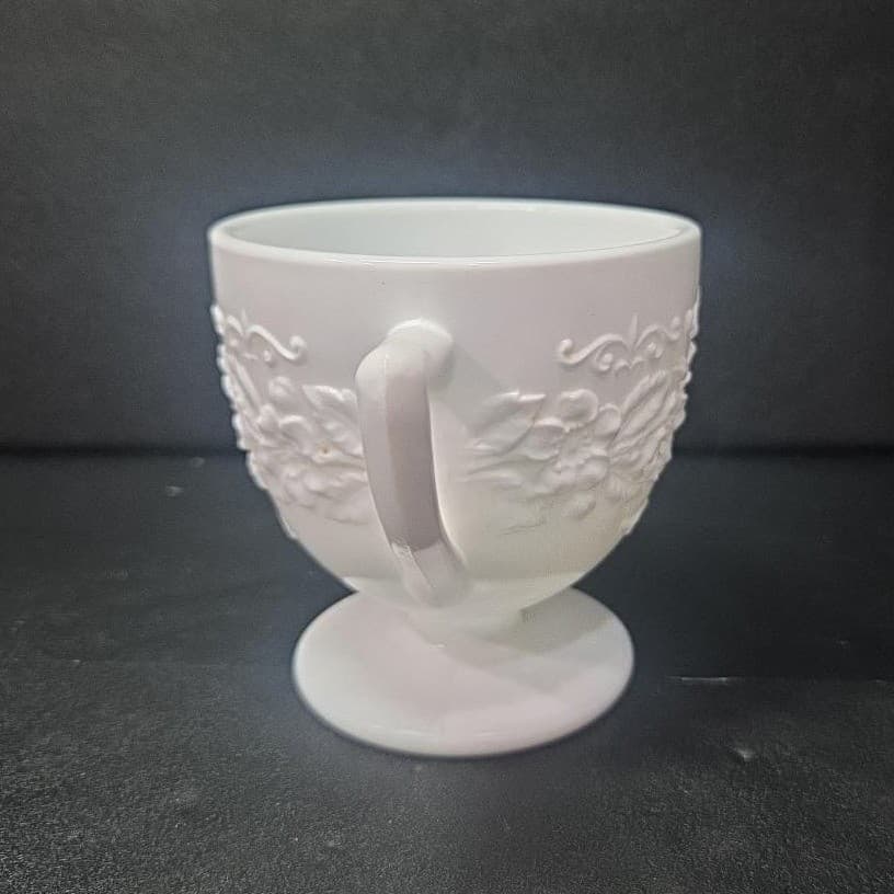 Indiana Glass Orange Blossom Sugar Bowl, Vintage Open Vase Replacement Tableware - Thumbnail 3