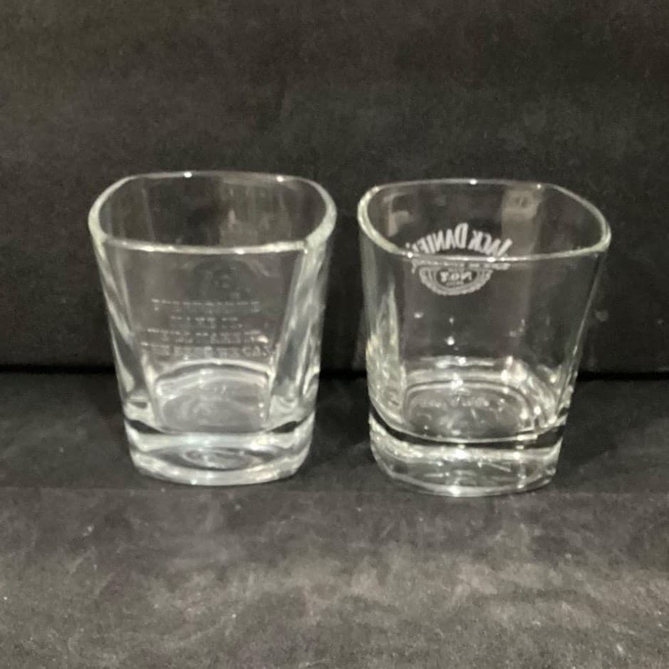 Jack Daniels Old No. 7 Whiskey Rocks Glasses, Set Of 2, Mismatched Barware - Thumbnail 10