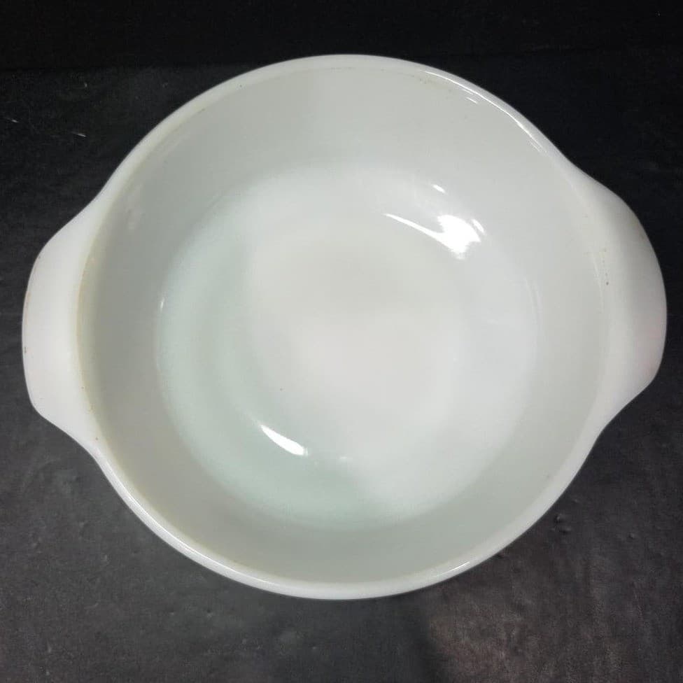 Anchor Hocking Fire King 1qt Casserole Dish #637, Fall Harvest Vegetable Design - Thumbnail 7