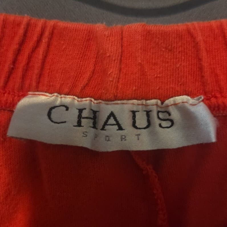 Chaus Sport Red Knit Elastic Waist Casual Lounge Shorts, Women's Small, Pocketed - Thumbnail 5