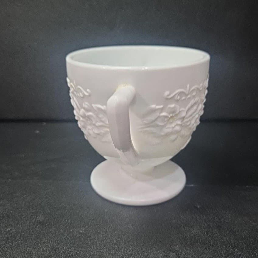 Indiana Glass Orange Blossom Sugar Bowl, Vintage Open Vase Replacement Tableware - Thumbnail 5