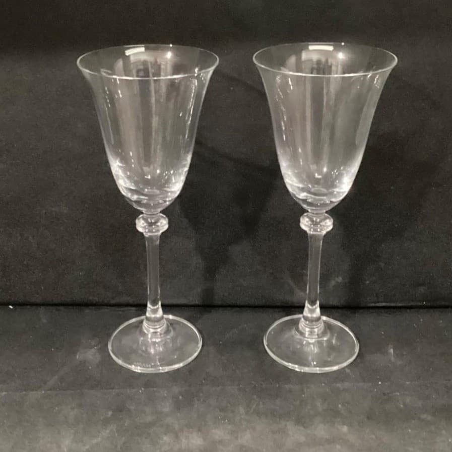 Mikasa Alexandra Wine Glasses, Set of 2, Clear Cut Crystal Stemware, Drinkware - Thumbnail 2