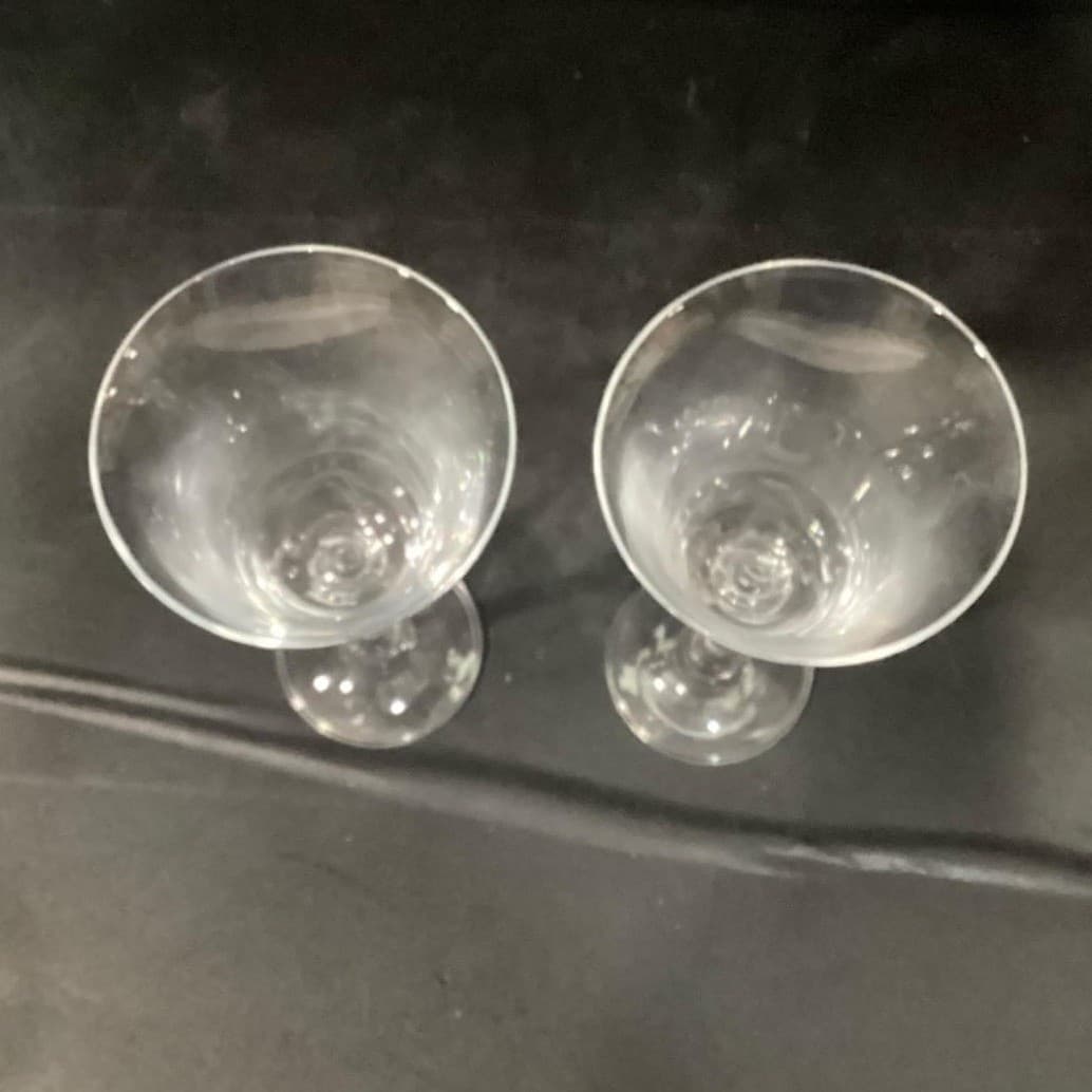 Mikasa Alexandra Wine Glasses, Set of 2, Clear Cut Crystal Stemware, Drinkware - Thumbnail 4