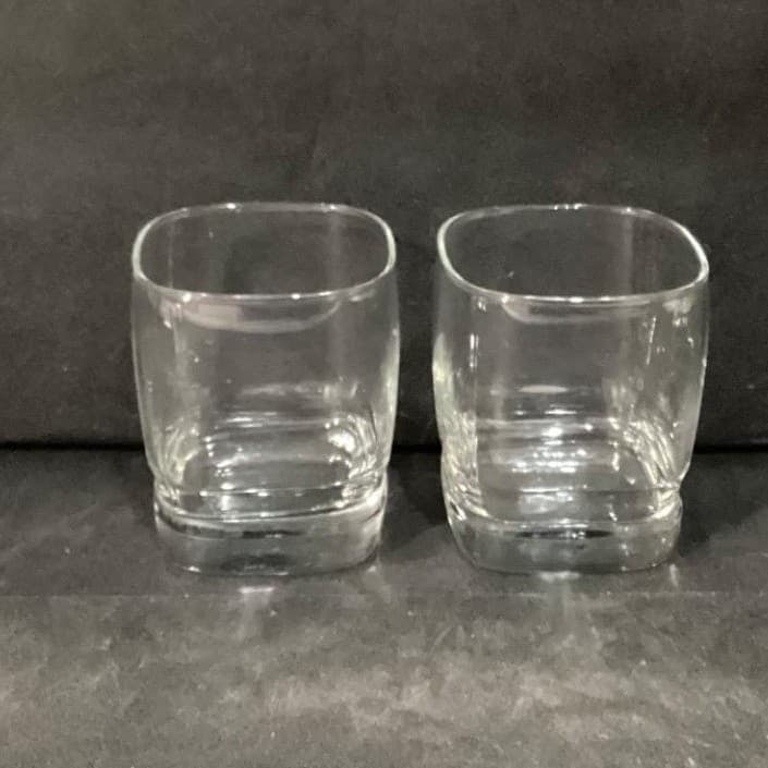 Libbey Carrington Rocks Glasses, Set Of 2, Clear Whiskey Tumblers, Vtg Barware - Thumbnail 2
