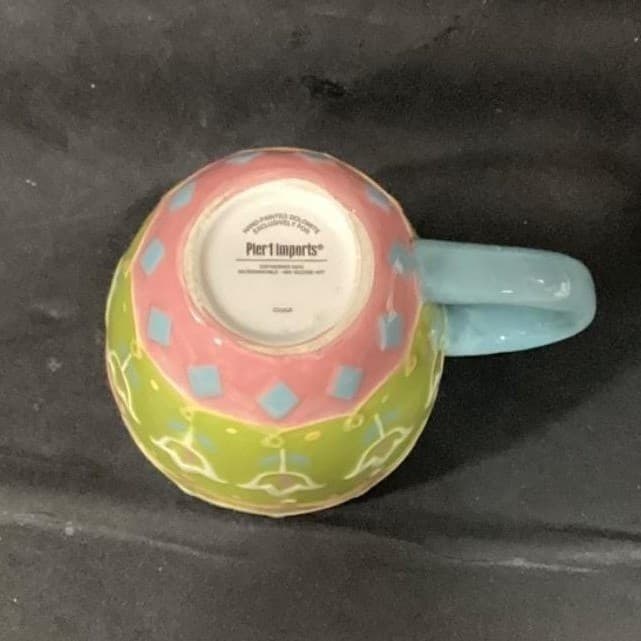 Pier 1 Imports Easter Egg Mugs, Set of 2, 3D Textured Ceramic Coffee Cups - Thumbnail 9