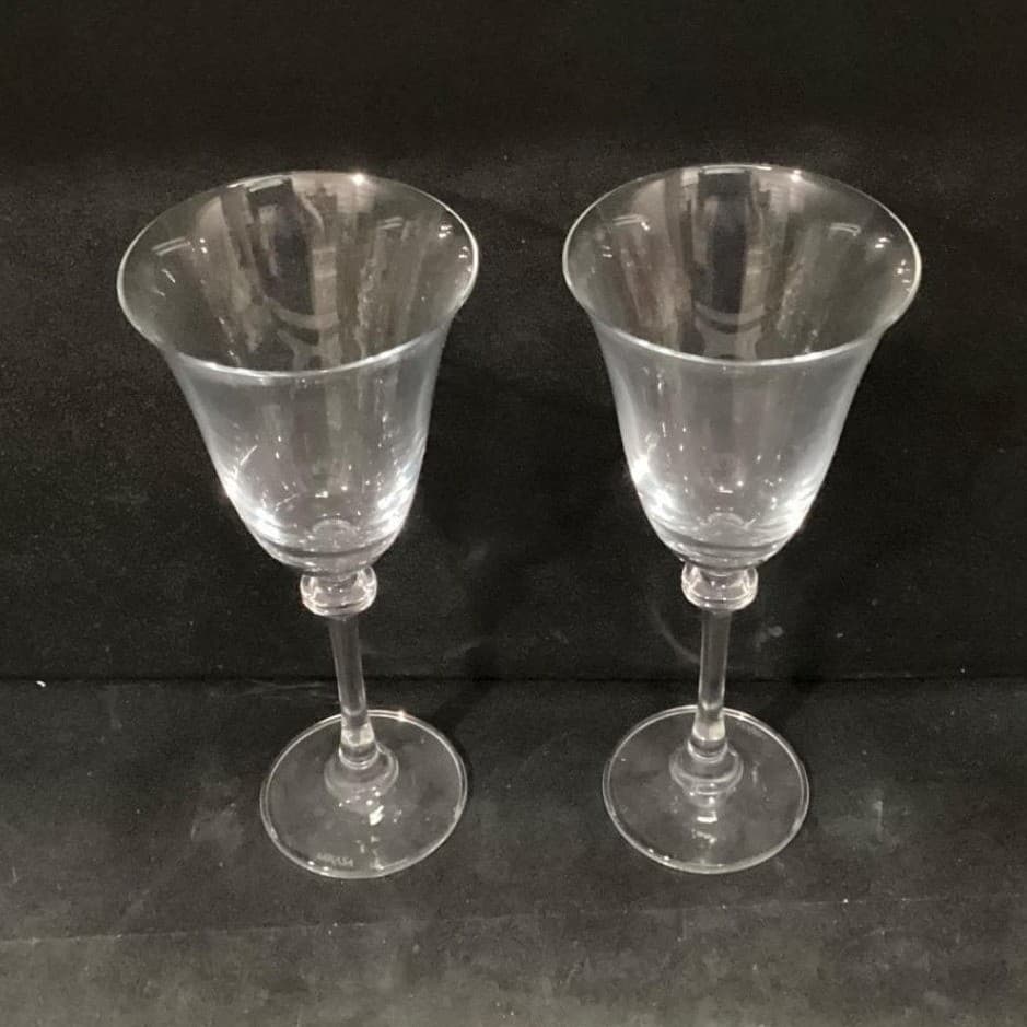 Mikasa Alexandra Wine Glasses, Set of 2, Clear Cut Crystal Stemware, Drinkware - Thumbnail 3