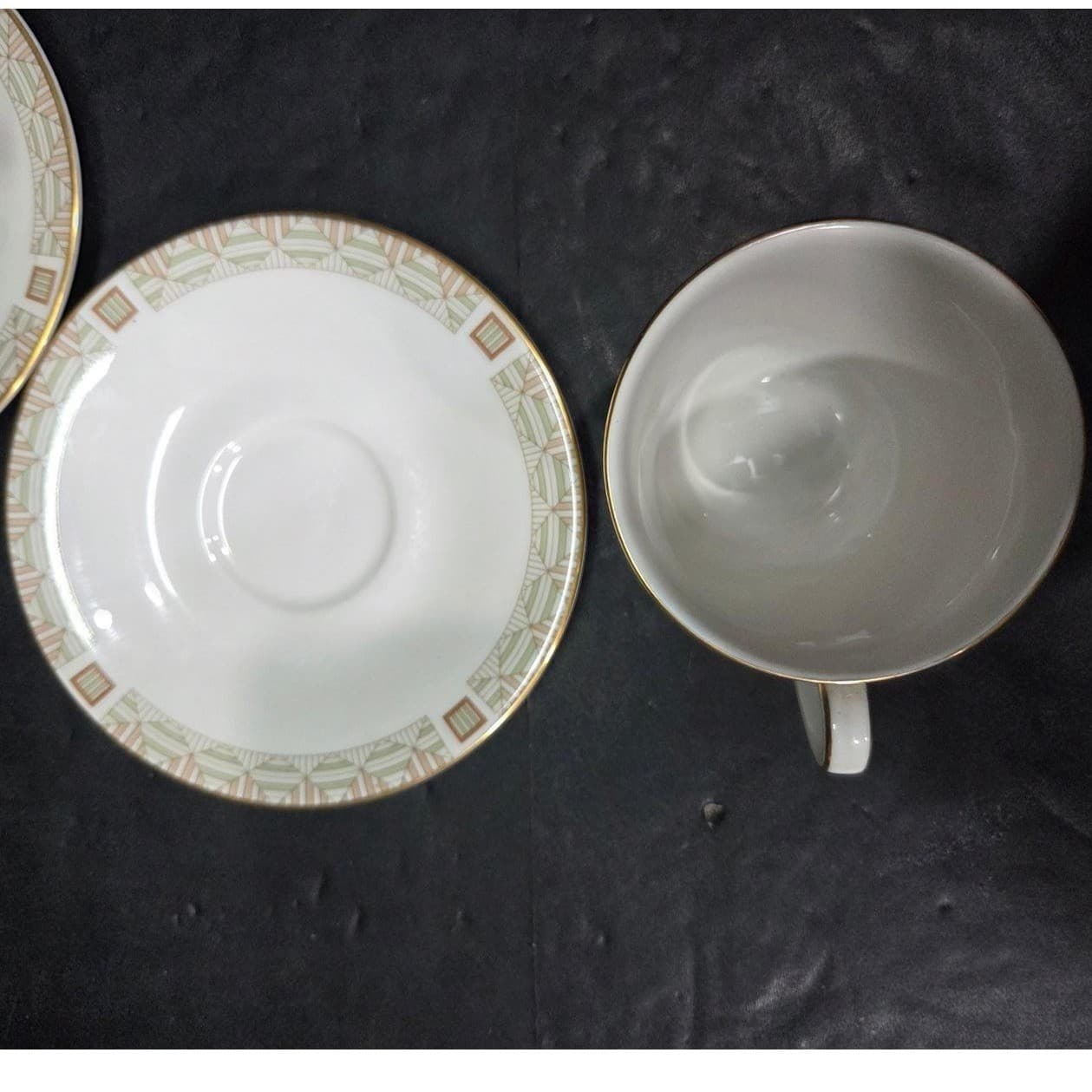 Royal Doulton White Nile Teacup & Saucers, Set of 2 Vintage Fine China Tableware - Thumbnail 6