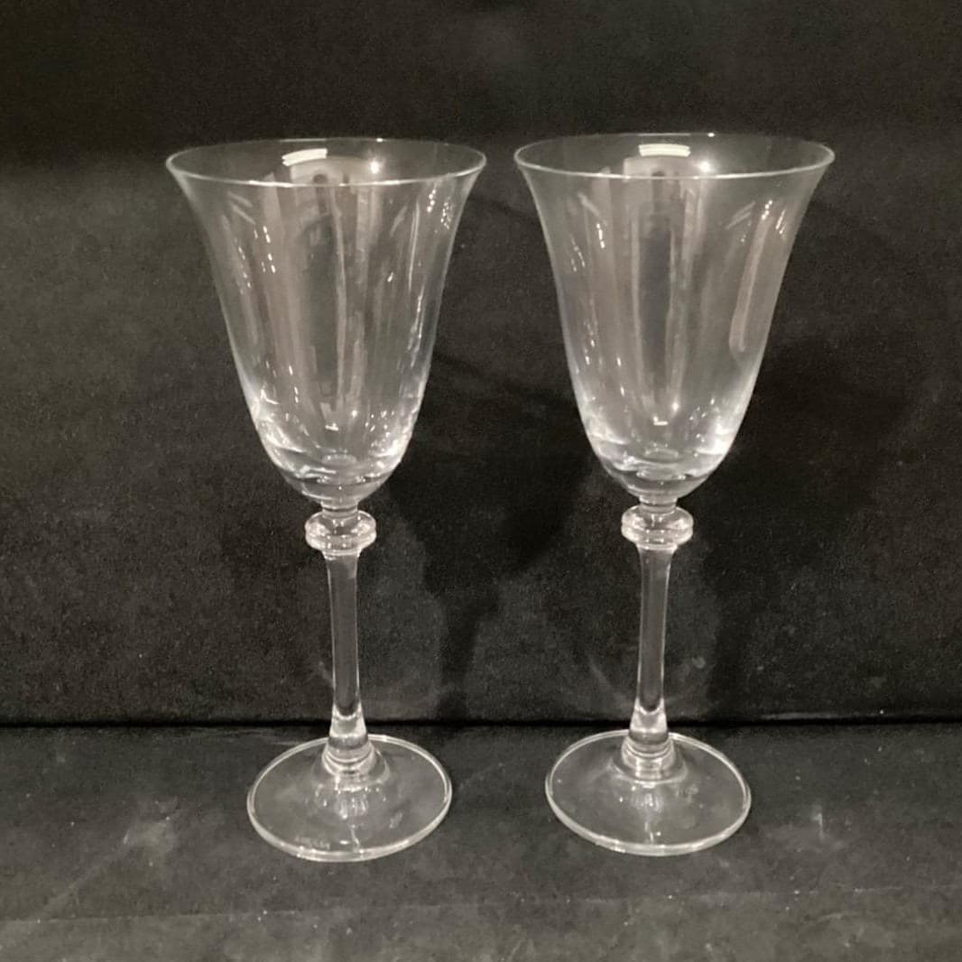 Mikasa Alexandra Wine Glasses, Set of 2, Clear Cut Crystal Stemware, Drinkware - Thumbnail 9