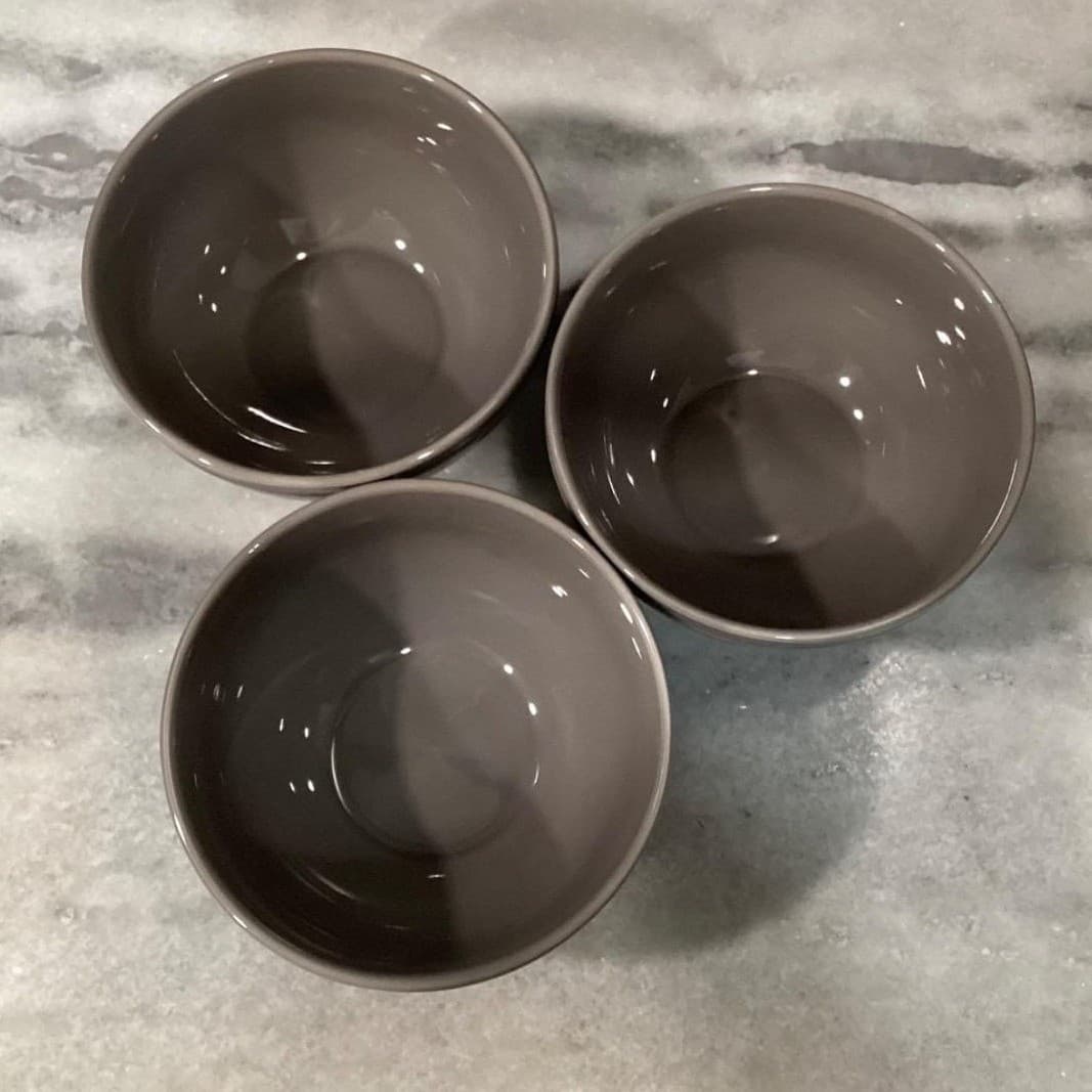 Godinger Gatherings Gray Cereal Bowls, Set of 3, Modern Farmhouse Dinnerware - Thumbnail 4