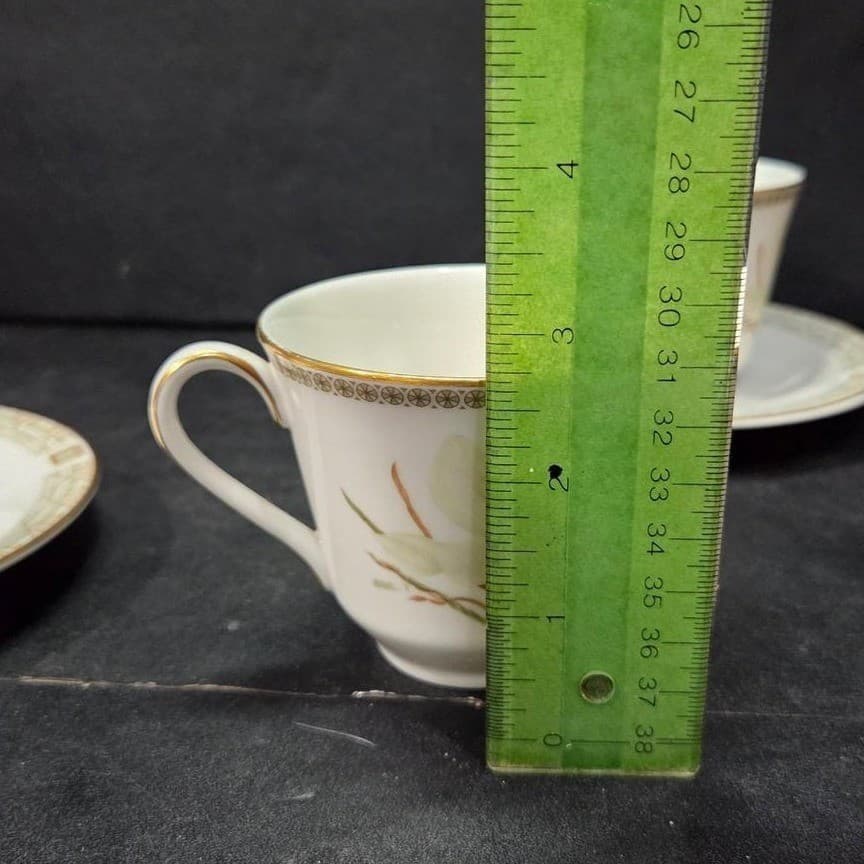 Royal Doulton White Nile Teacup & Saucers, Set of 2 Vintage Fine China Tableware - Thumbnail 8