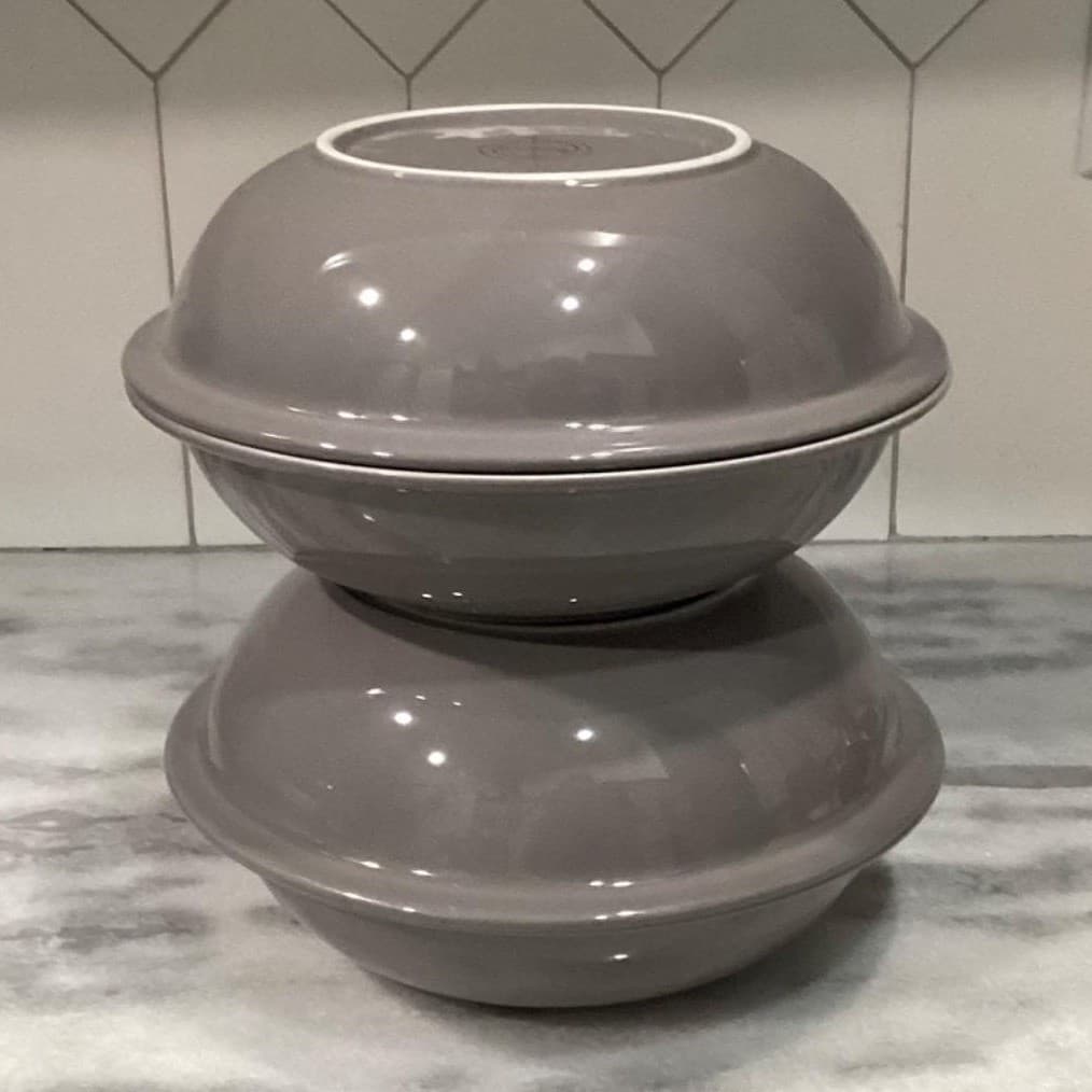Godinger Gatherings Gray Pasta Bowls, Set of 4, Modern Farmhouse Dinnerware - Thumbnail 10