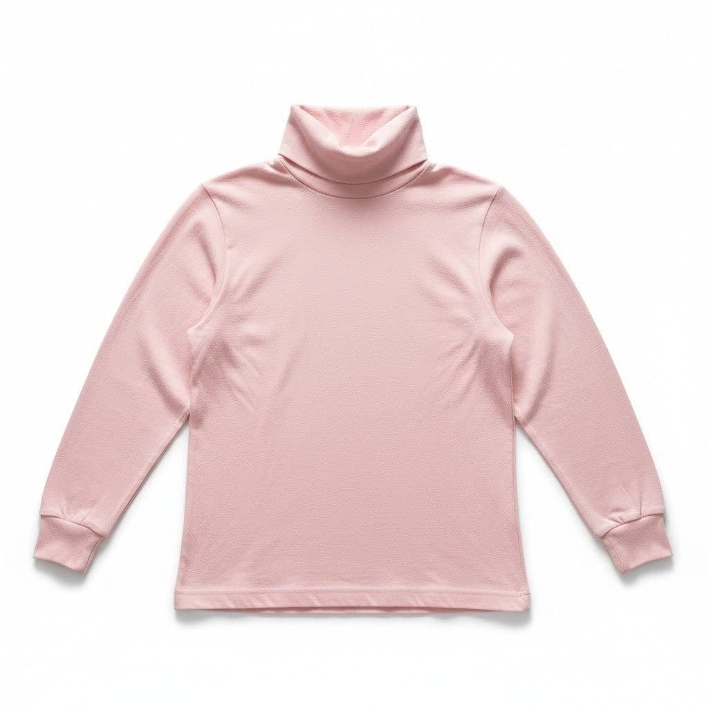 Hunters Run Pastel Pink Turtleneck, Woman's Small Long Sleeve Top, Cotton Blend