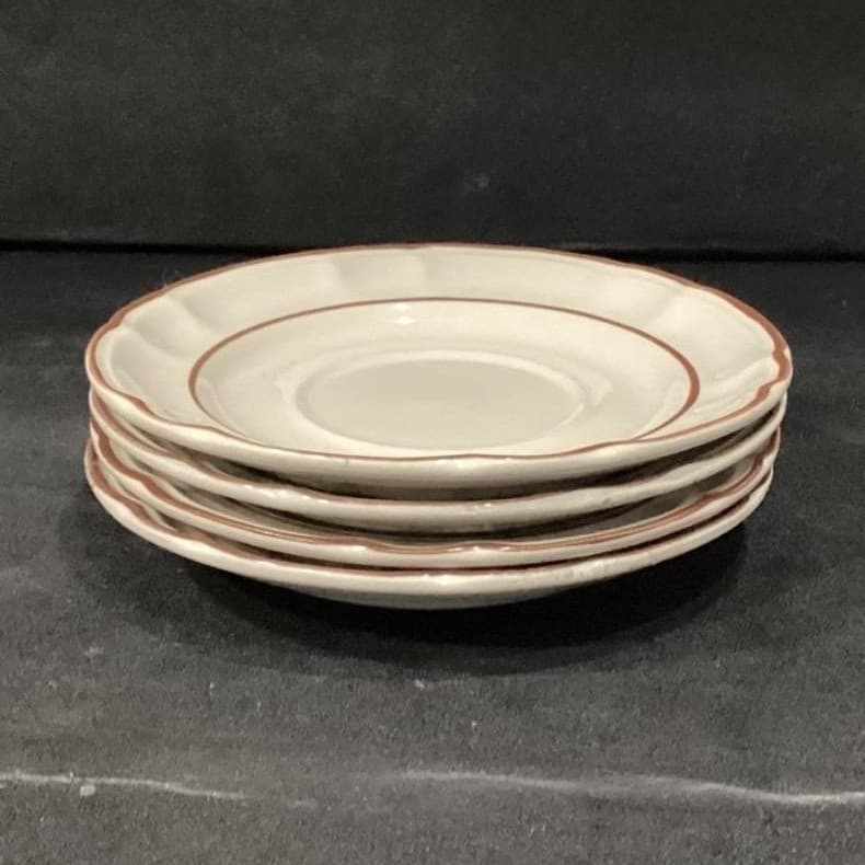 Hearthside Cumberland Mayblossom Saucers, Set of 4, Vintage Stoneware Japan - Thumbnail 9