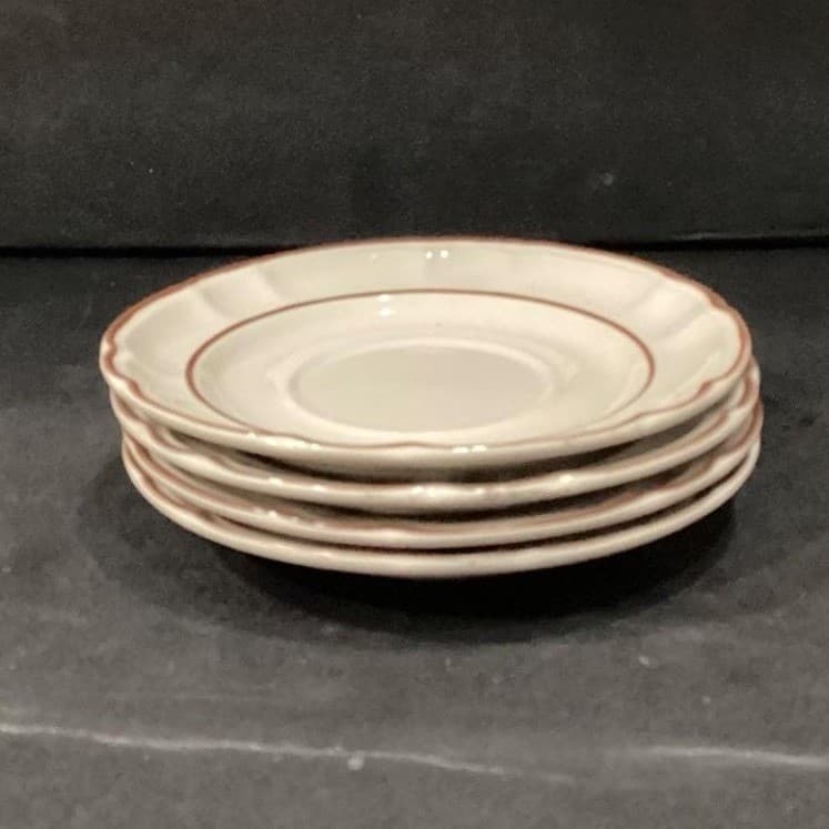 Hearthside Cumberland Mayblossom Saucers, Set of 4, Vintage Stoneware Japan - Thumbnail 7