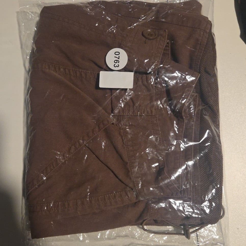 Bay Studio Khakis Brown Utility Cargo Cropped Pants Drawstring Hem, Women's 14 - Thumbnail 7