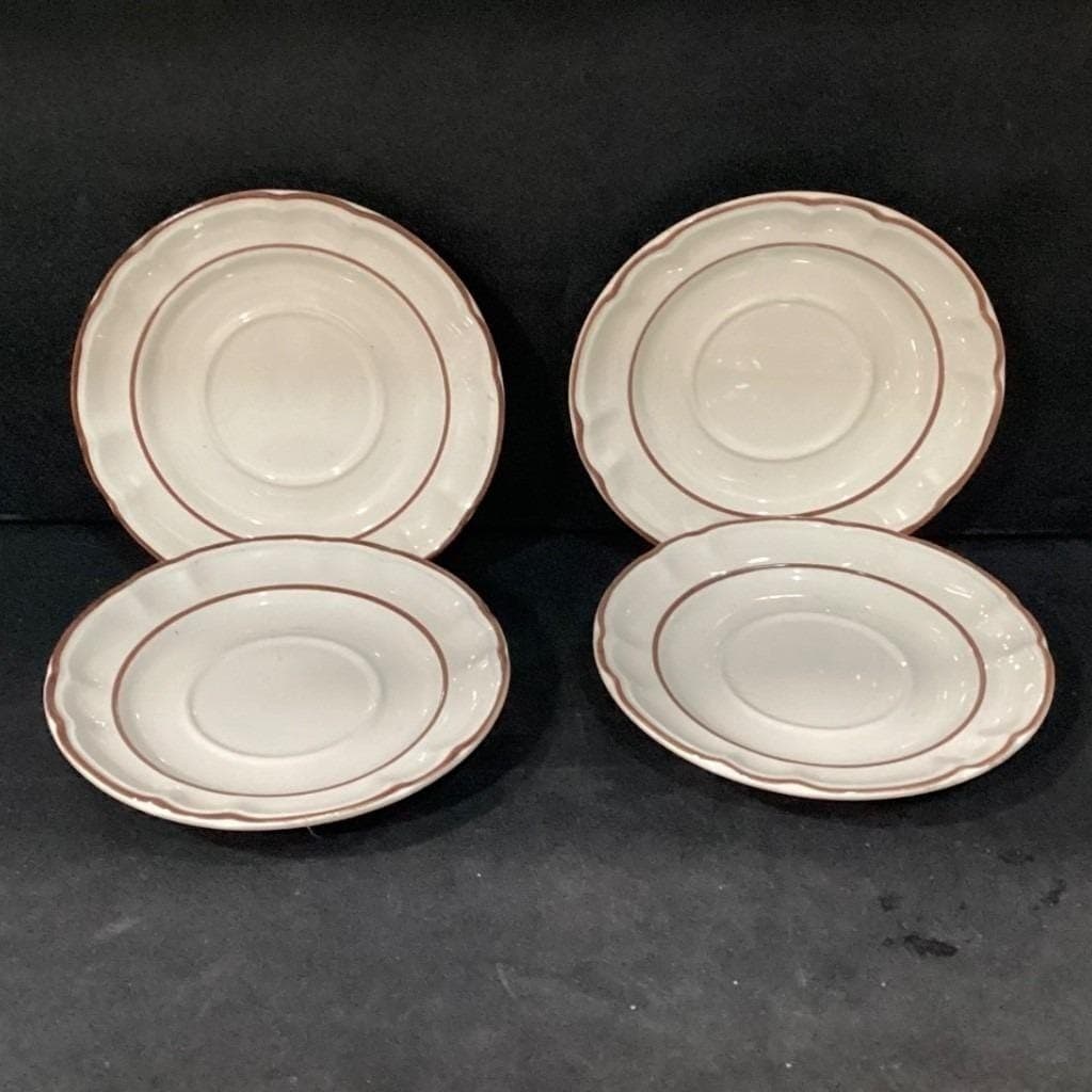 Hearthside Cumberland Mayblossom Saucers, Set of 4, Vintage Stoneware Japan - Thumbnail 2