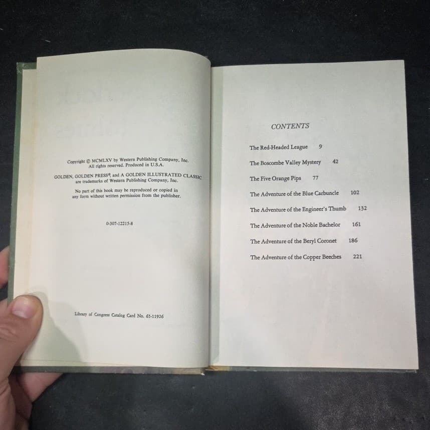 Adventures of Sherlock Holmes A Conan Doyle Golden Illustrated Classic Book 1965 - Thumbnail 5