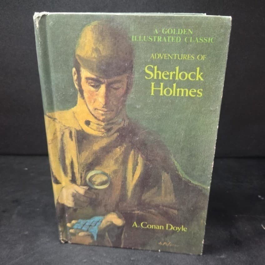 Adventures of Sherlock Holmes A Conan Doyle Golden Illustrated Classic Book 1965 - Thumbnail 2