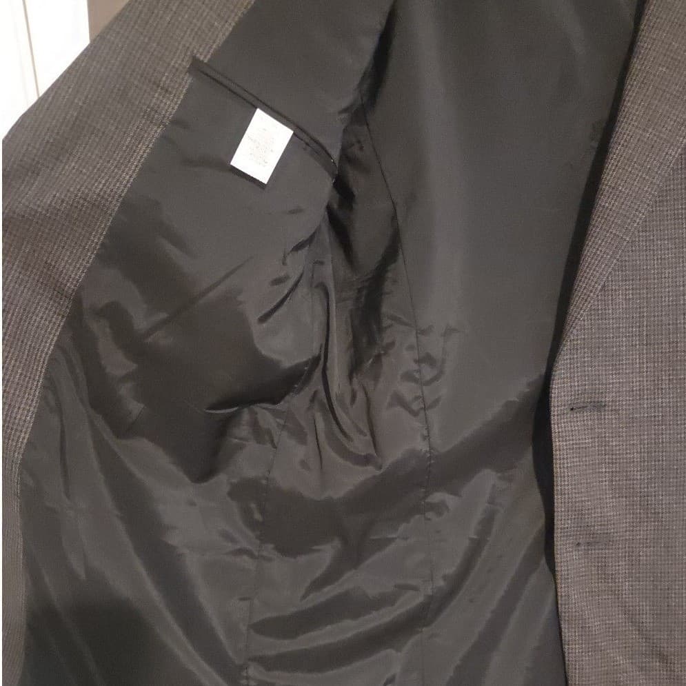 Lauren Ralph Lauren Grey Wool Micro Check Two Button Blazer Men's 41R Sport Coat - Thumbnail 10