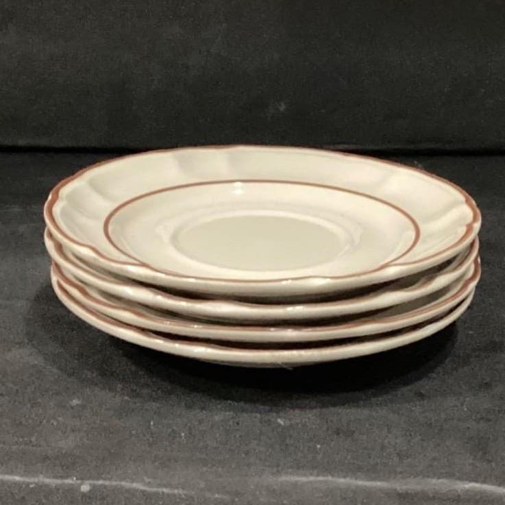 Hearthside Cumberland Mayblossom Saucers, Set of 4, Vintage Stoneware Japan - Thumbnail 8