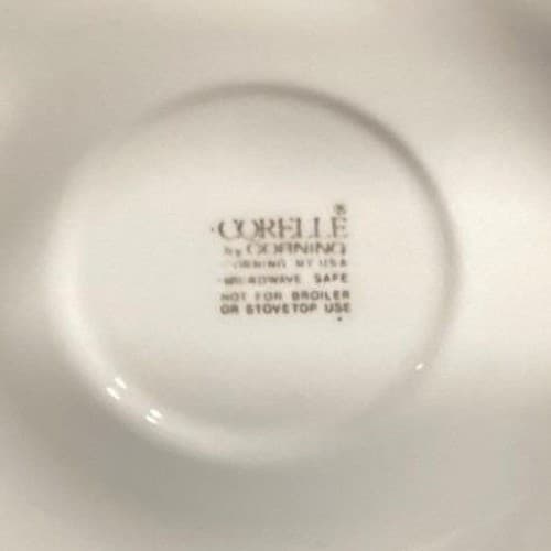 Corelle Corningware White Saucers, Set of 4, Single Green Band, Vtg Dinnerware - Thumbnail 6