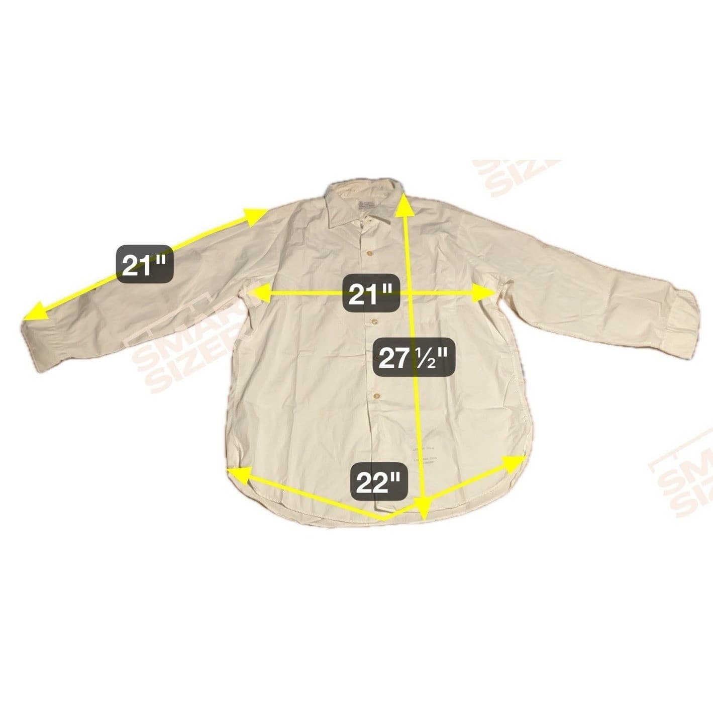 Penneys Towncraft White Pima Cotton Button Down Shirt, Vintage Woman's Size 15.5 - Thumbnail 2