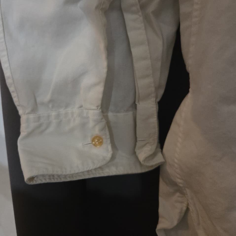 Penneys Towncraft White Pima Cotton Button Down Shirt, Vintage Woman's Size 15.5 - Thumbnail 7