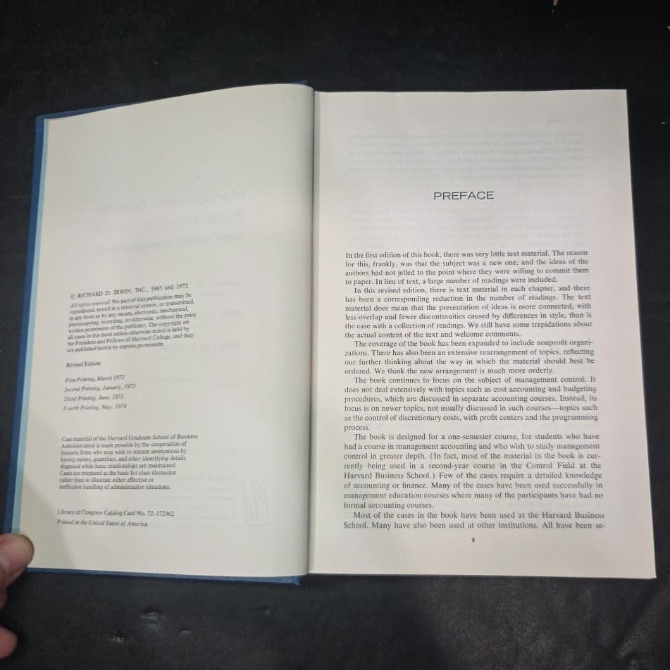 Management Control Systems 1972 Revised Edition Anthony Dearden Vancil Hardcover - Thumbnail 5