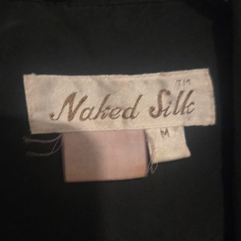 Naked Silk Charcoal Gray Silk Single Button Blazer Jacket, Women's Medium - Thumbnail 5