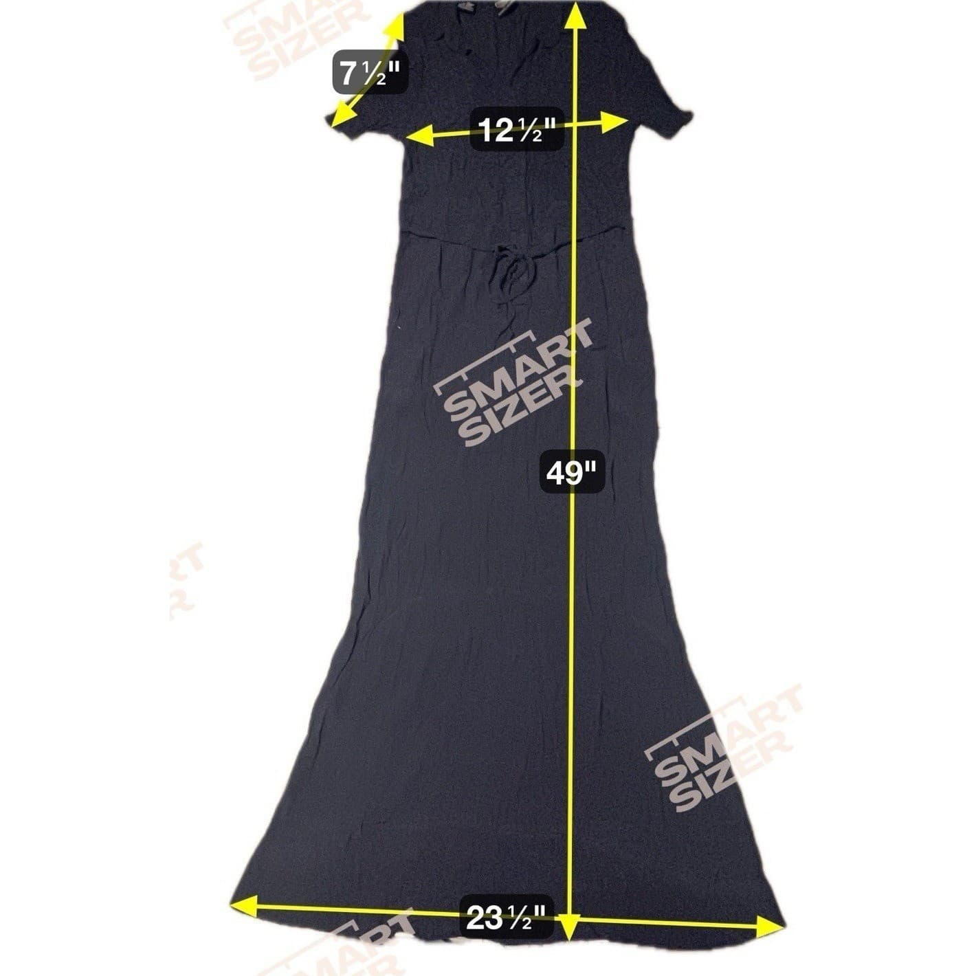 DKNY Jeans Navy Blue Crinkle Rayon Button Down Maxi Shirt Dress, Women's 10 - Thumbnail 2
