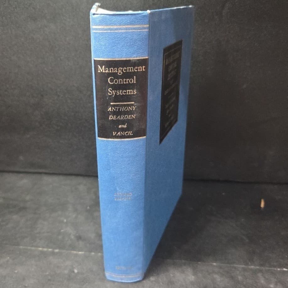 Management Control Systems 1972 Revised Edition Anthony Dearden Vancil Hardcover - Thumbnail 9