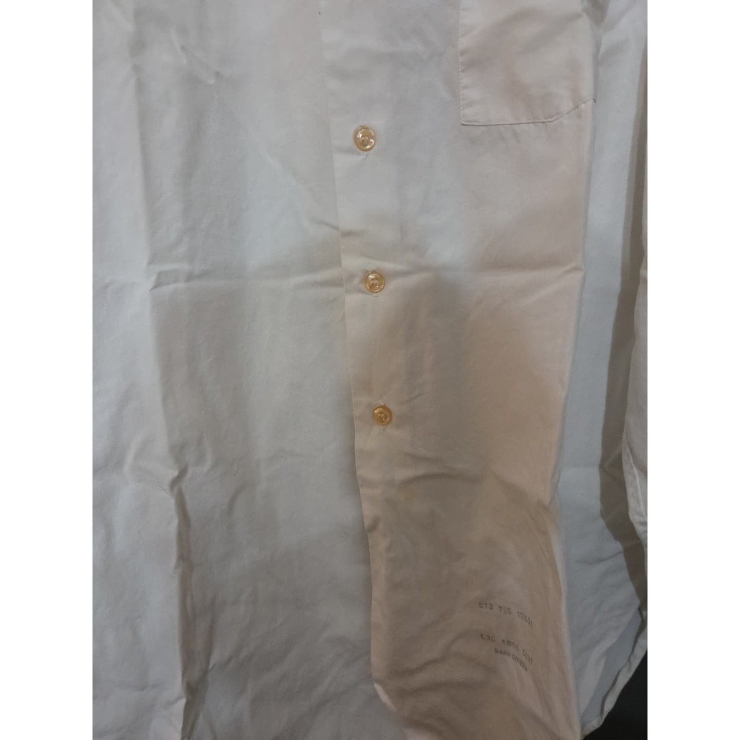 Penneys Towncraft White Pima Cotton Button Down Shirt, Vintage Woman's Size 15.5 - Thumbnail 6