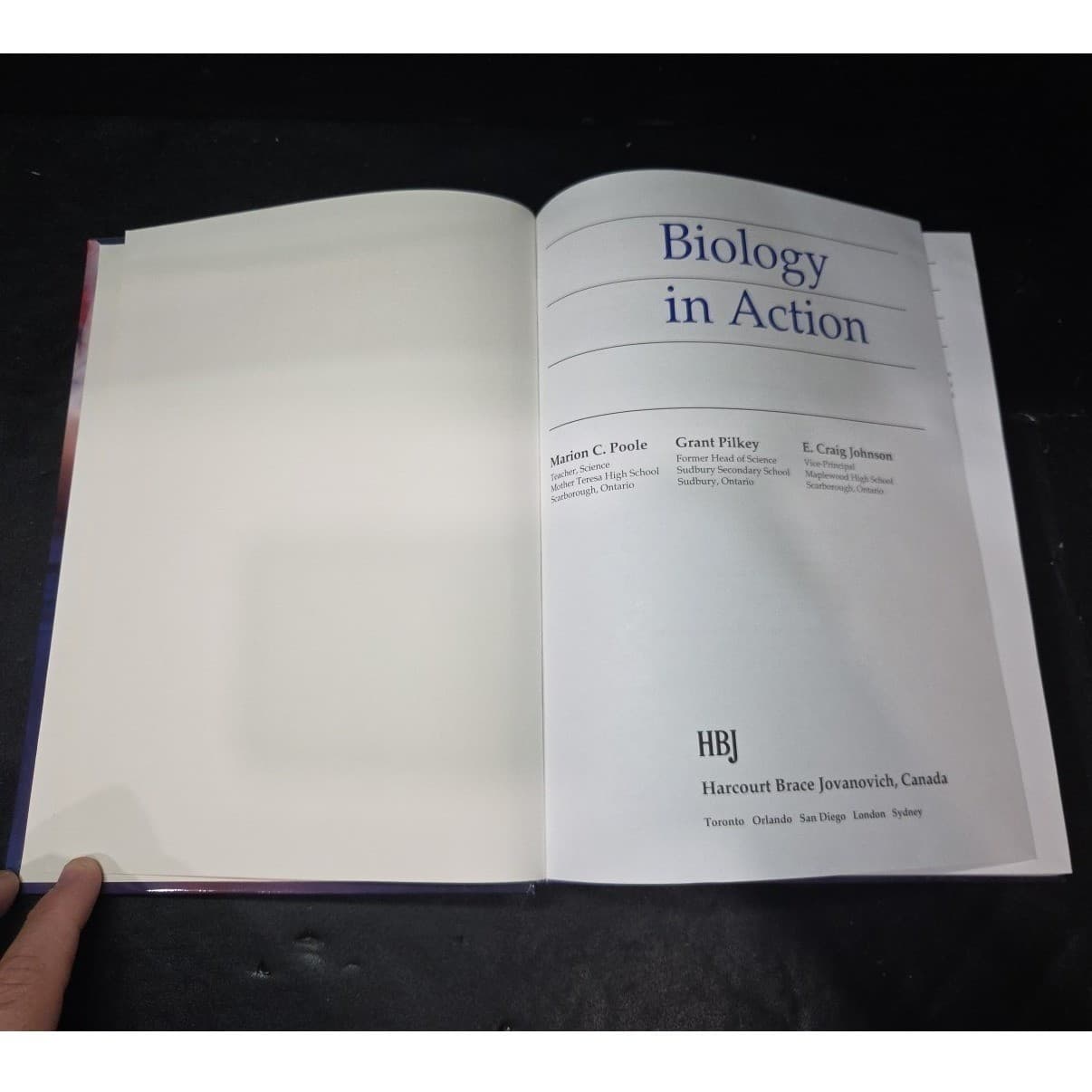 Biology in Action Textbook 1992 Harcourt Brace Jovanovich School Edition - Thumbnail 4