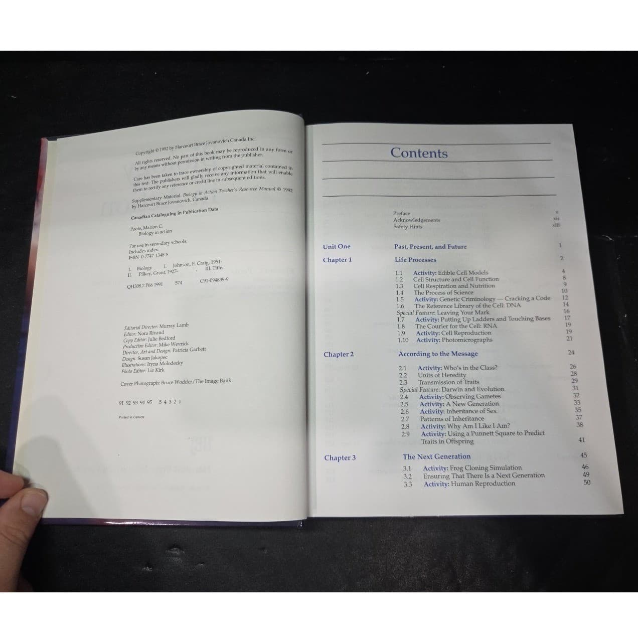 Biology in Action Textbook 1992 Harcourt Brace Jovanovich School Edition - Thumbnail 5