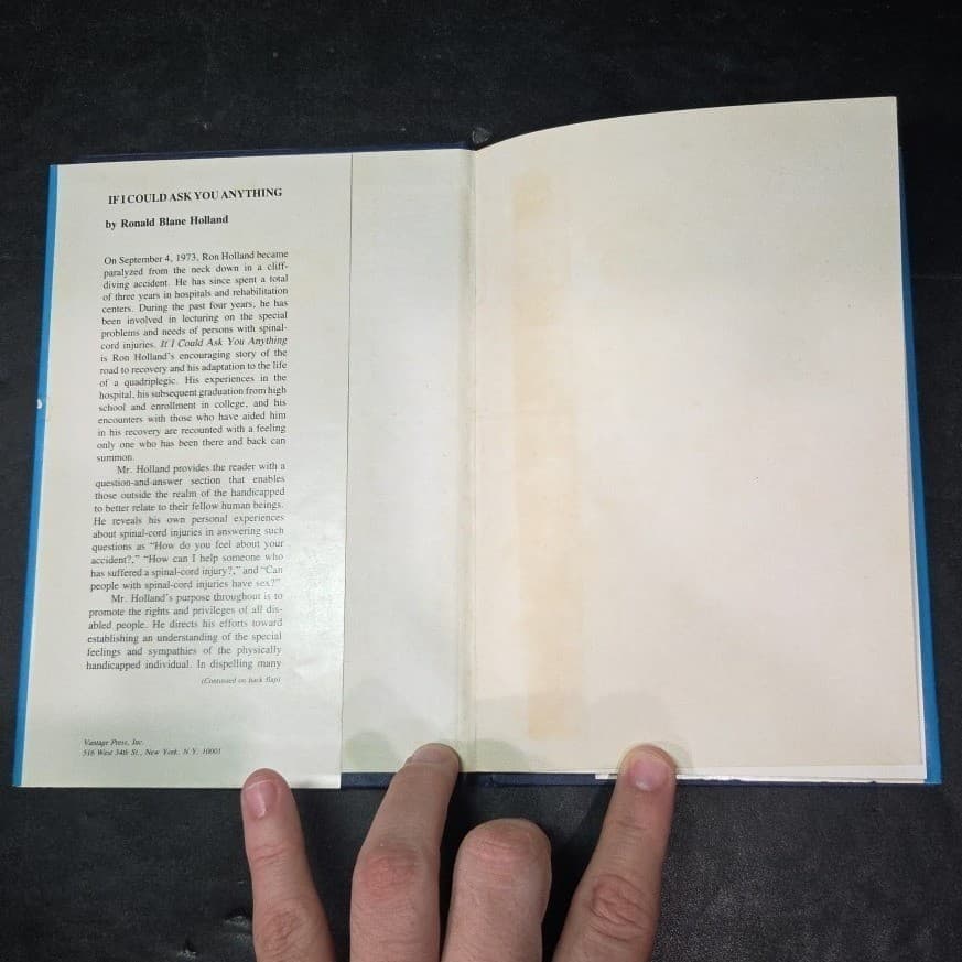 If I Could Ask You Anything Ronald Blane Holland 1983 First Edition Hardcover - Thumbnail 3