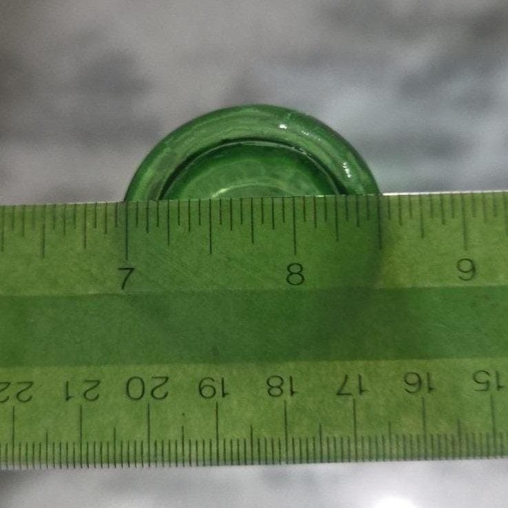 CLG Co. Emerald Green Glass Bud Vase, Vintage Ribbed Flower Holder, Centerpiece - Thumbnail 3