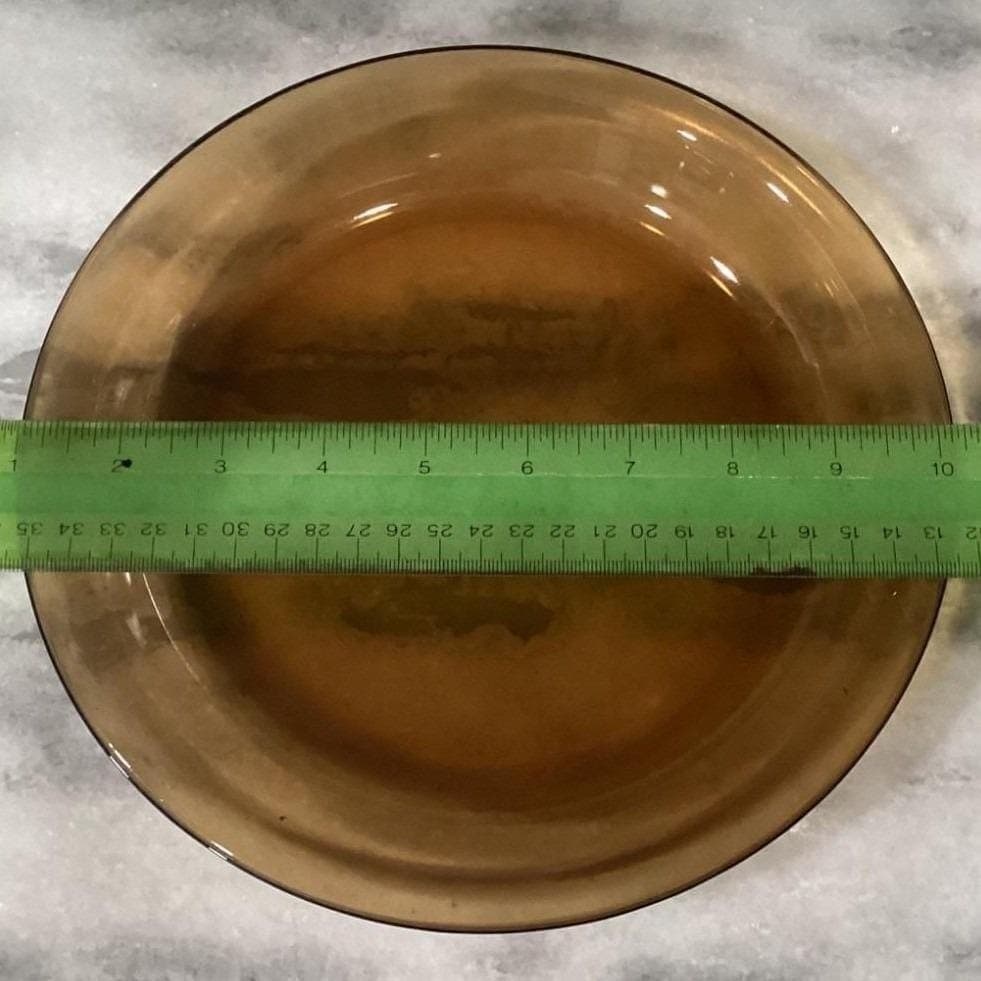 Anchor Hocking Amber Pie Plate #1060, Set of 2, Vintage Fire-King Bakeware - Thumbnail 2