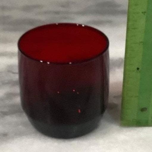 Anchor Hocking Royal Ruby Roly Poly Glasses, Set of 2, Vtg Mid-Century Drinkware - Thumbnail 2