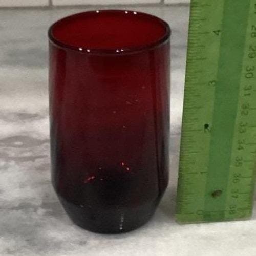 Anchor Hocking Royal Ruby Juice Glasses, Set of 2, Vintage Tumblers, Drinkware - Thumbnail 2