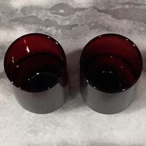 Anchor Hocking Royal Ruby Juice Glasses, Set of 2, Vintage Tumblers, Drinkware - Thumbnail 5