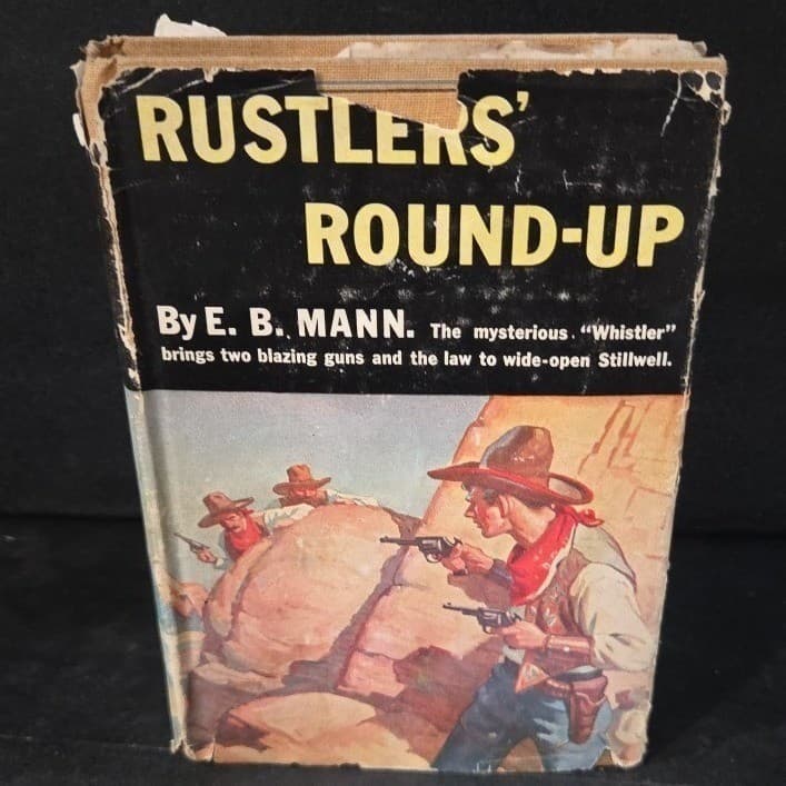 Rustlers' Round-Up E.B. Mann 1945 Triangle Books Western The Whistler Vintage - Thumbnail 2
