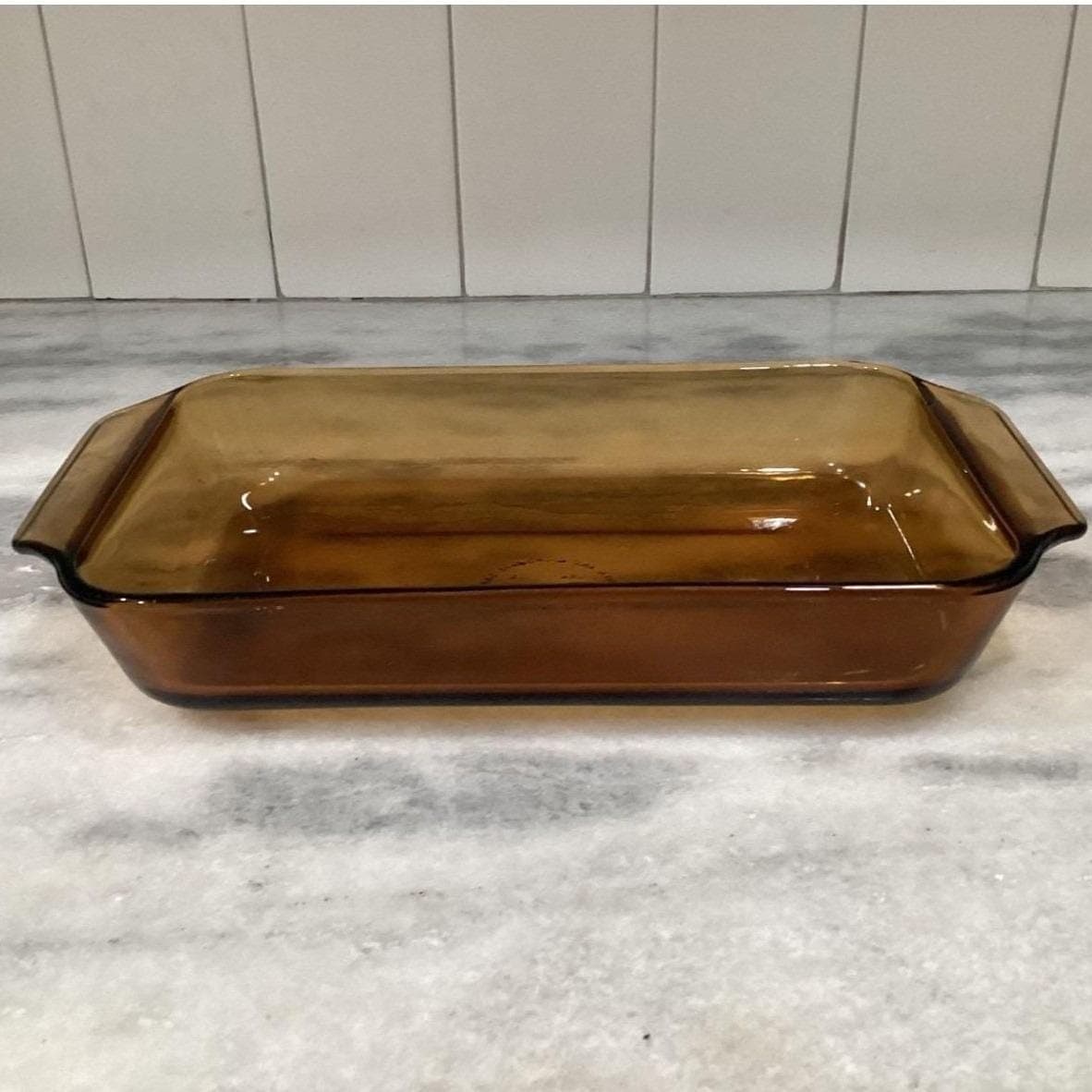 Anchor Hocking Fire-King Amber Brown Casserole #432, 1.5 Qt Rectangle Bakeware - Thumbnail 10