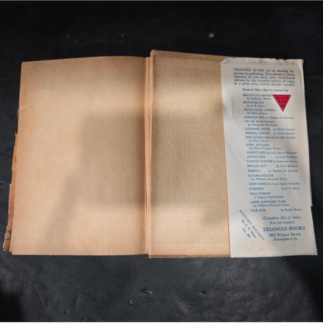 Rustlers' Round-Up E.B. Mann 1945 Triangle Books Western The Whistler Vintage - Thumbnail 7