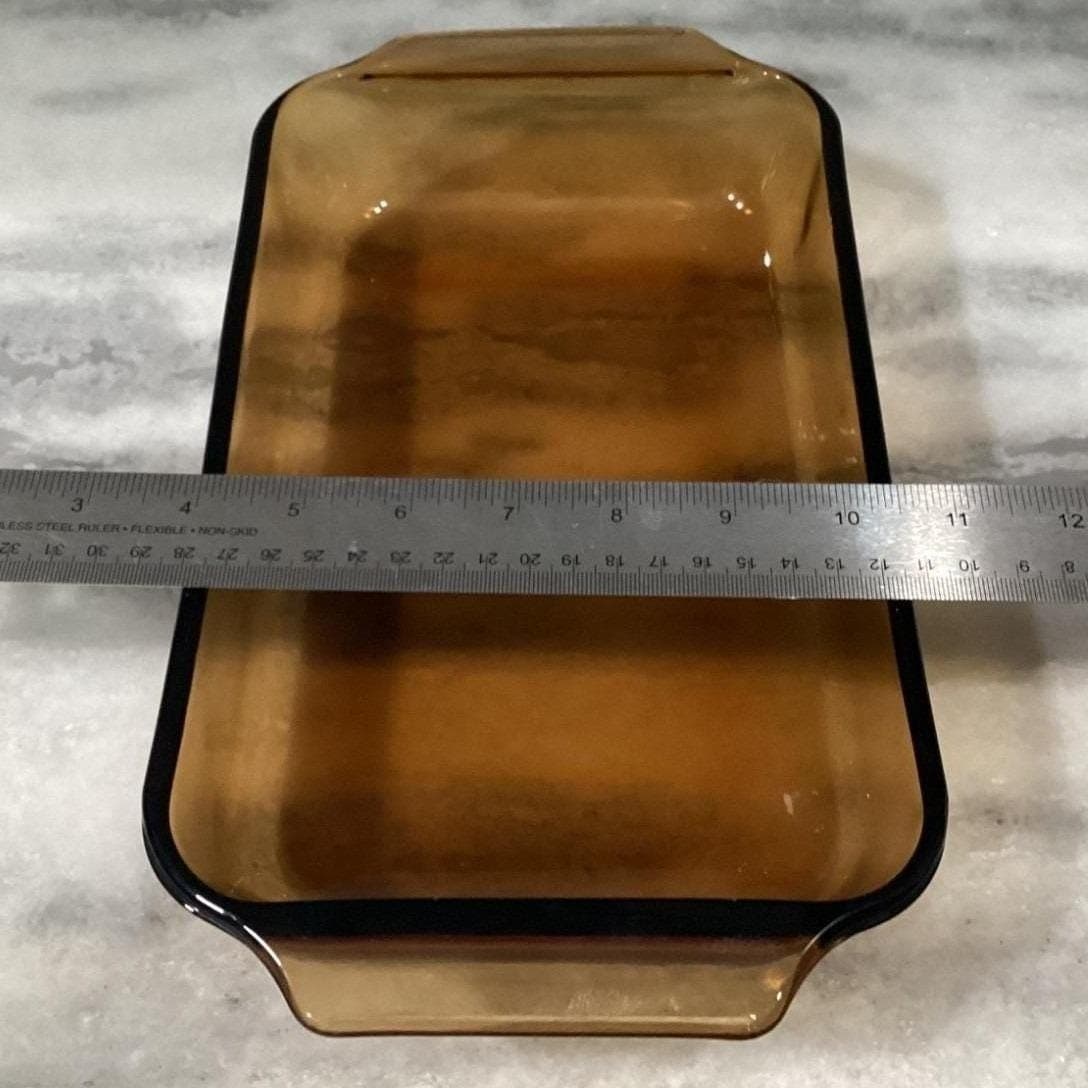Anchor Hocking Fire-King Amber Brown Casserole #432, 1.5 Qt Rectangle Bakeware - Thumbnail 3