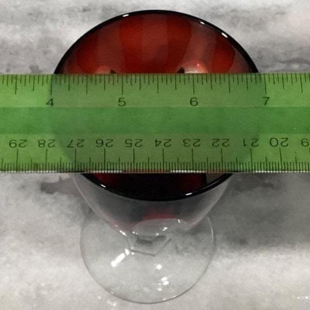 Cristal D'Arques Ruby Cut-to-Clear Gothic Wine Glass, Vintage French Crystal - Thumbnail 3