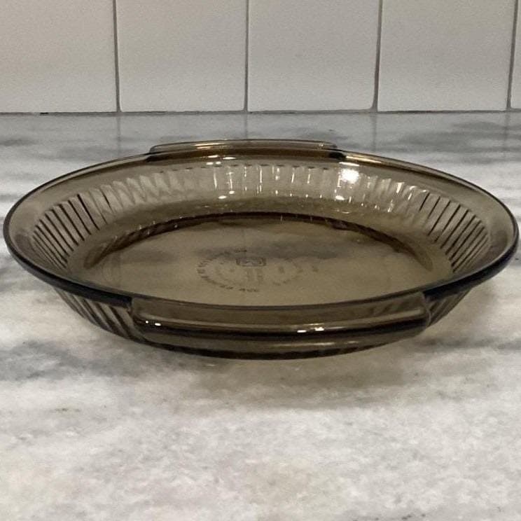 Anchor Hocking Brown Glass Pie Plates #1460, Set of 2, Vintage USA Bakeware - Thumbnail 11