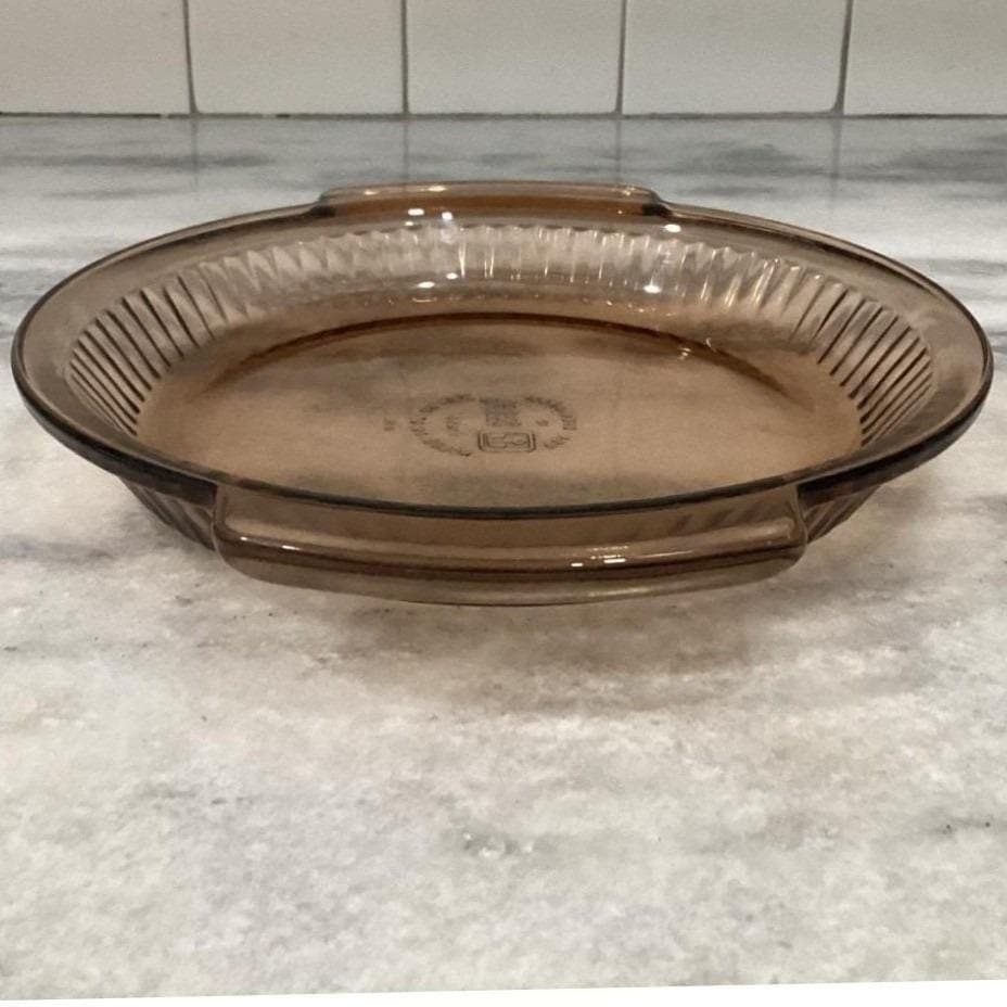 Anchor Hocking Brown Glass Pie Plates #1460, Set of 2, Vintage USA Bakeware - Thumbnail 15