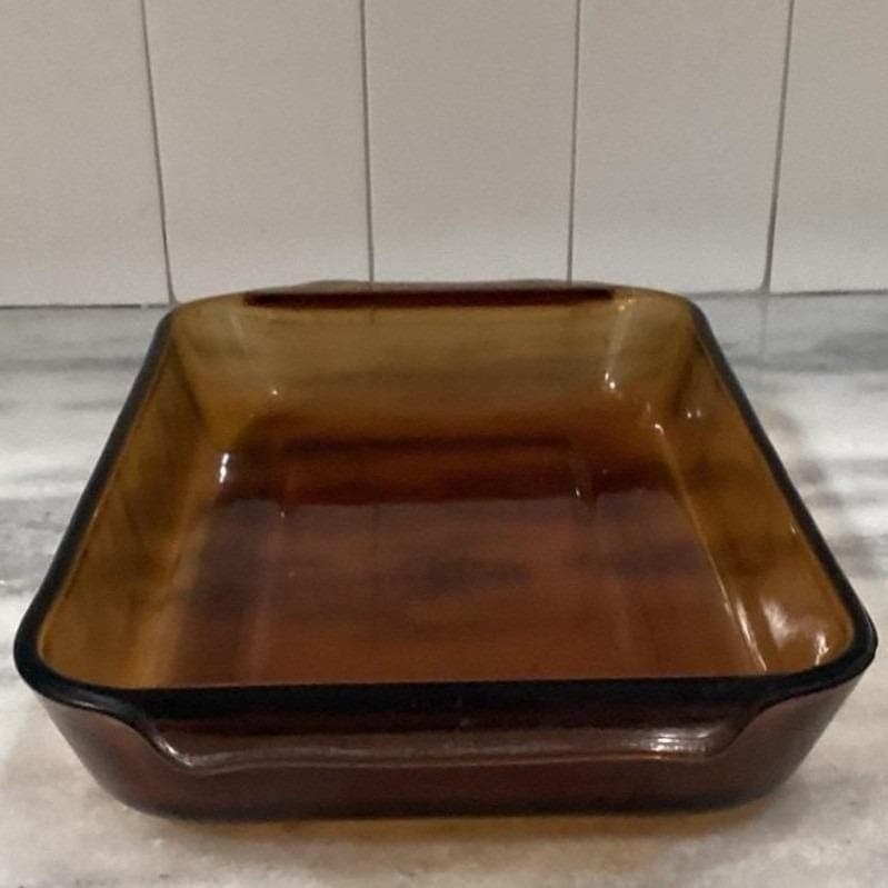 Anchor Hocking Fire-King Golden Amber Casserole #431, Vtg 2 Qt Rectangle Dish - Thumbnail 11