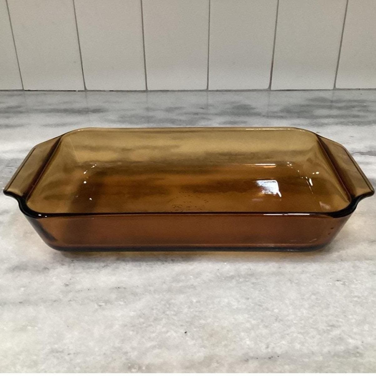 Anchor Hocking Fire-King Amber Brown Casserole #432, 1.5 Qt Rectangle Bakeware - Thumbnail 12